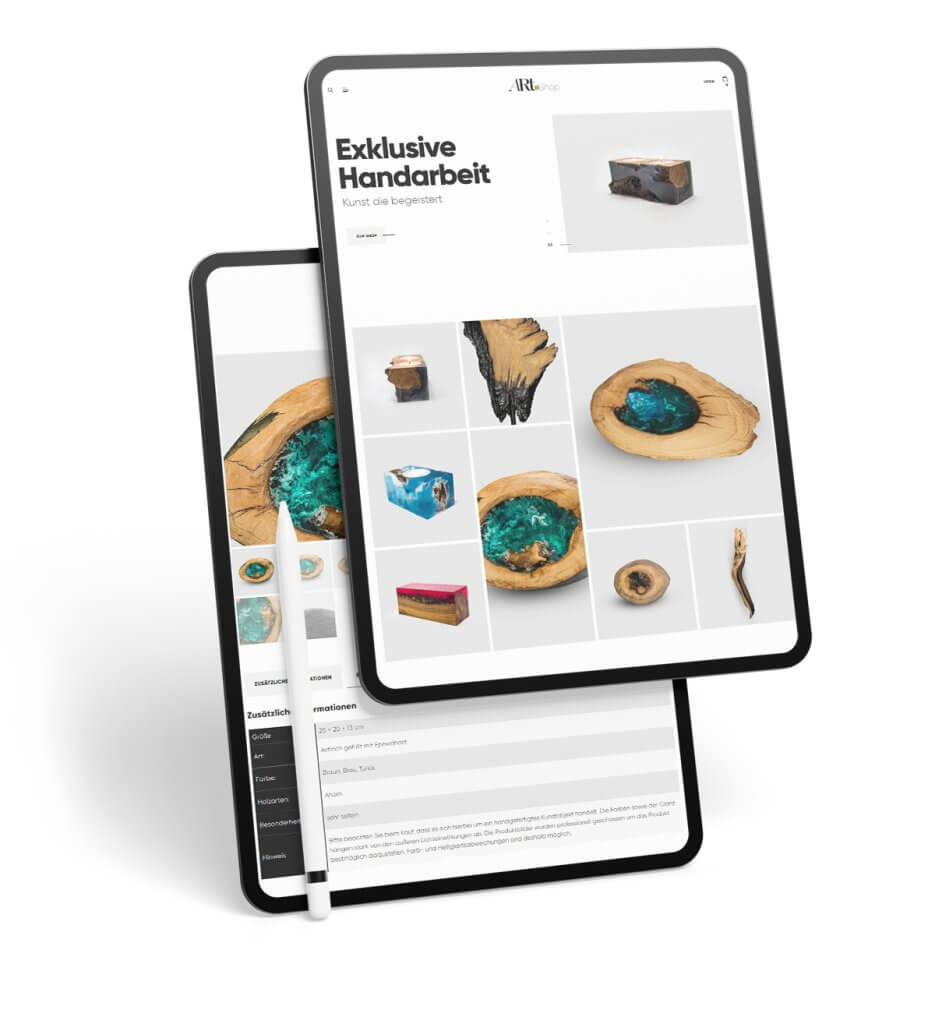 Webshop Gestaltung von Handmade-Art.Shop